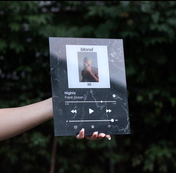 Black Marble Custom Acrylic Album Cover - APPLE MUSIC - Pictical™