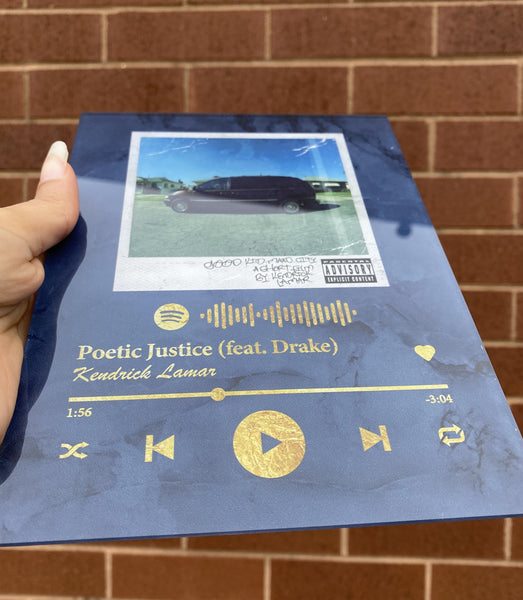 Blue Marble Custom Spotify Acrylic Album Cover - SPOTIFY Song (scan + play) - Pictical™