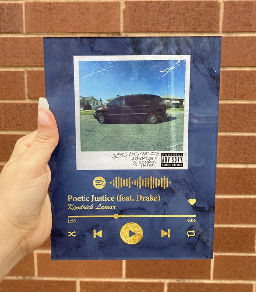 Blue Marble Custom Spotify Acrylic Album Cover - SPOTIFY Song (scan + play) - Pictical™