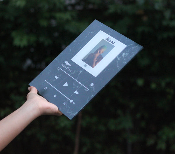 Black Marble Custom Acrylic Album Cover - APPLE MUSIC - Pictical™
