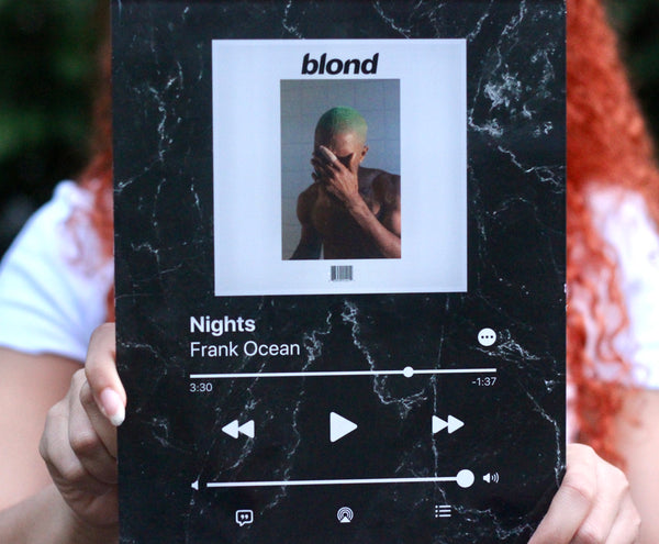 Black Marble Custom Acrylic Album Cover - APPLE MUSIC - Pictical™