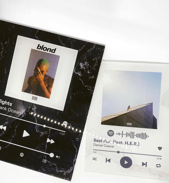 Black Marble Custom Acrylic Album Cover - APPLE MUSIC - Pictical™