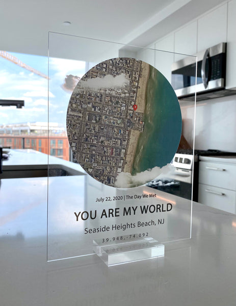 pictical print your places world map plaque