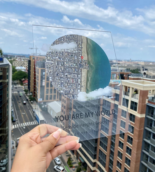 pictical acrylic map plaque
