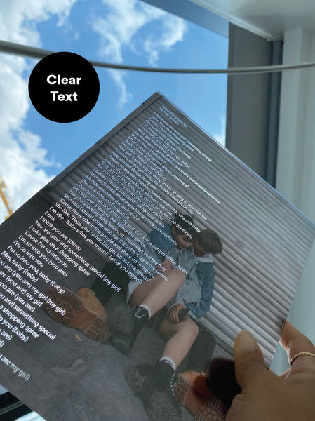 Acrylic Lyrics Plaque with stand - Pictical™