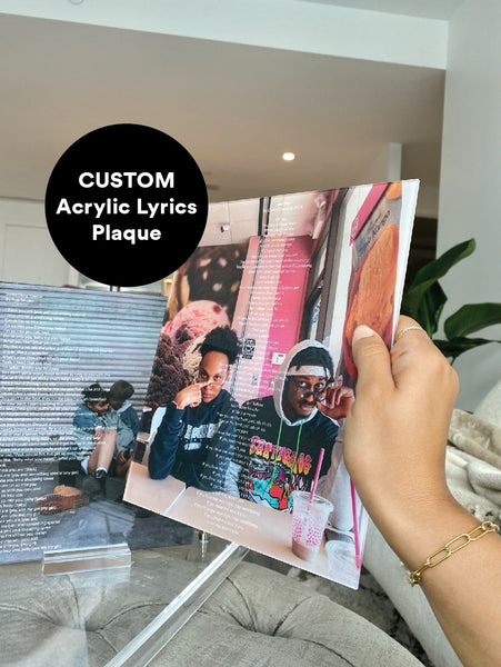 Acrylic Lyrics Plaque with stand - Pictical™