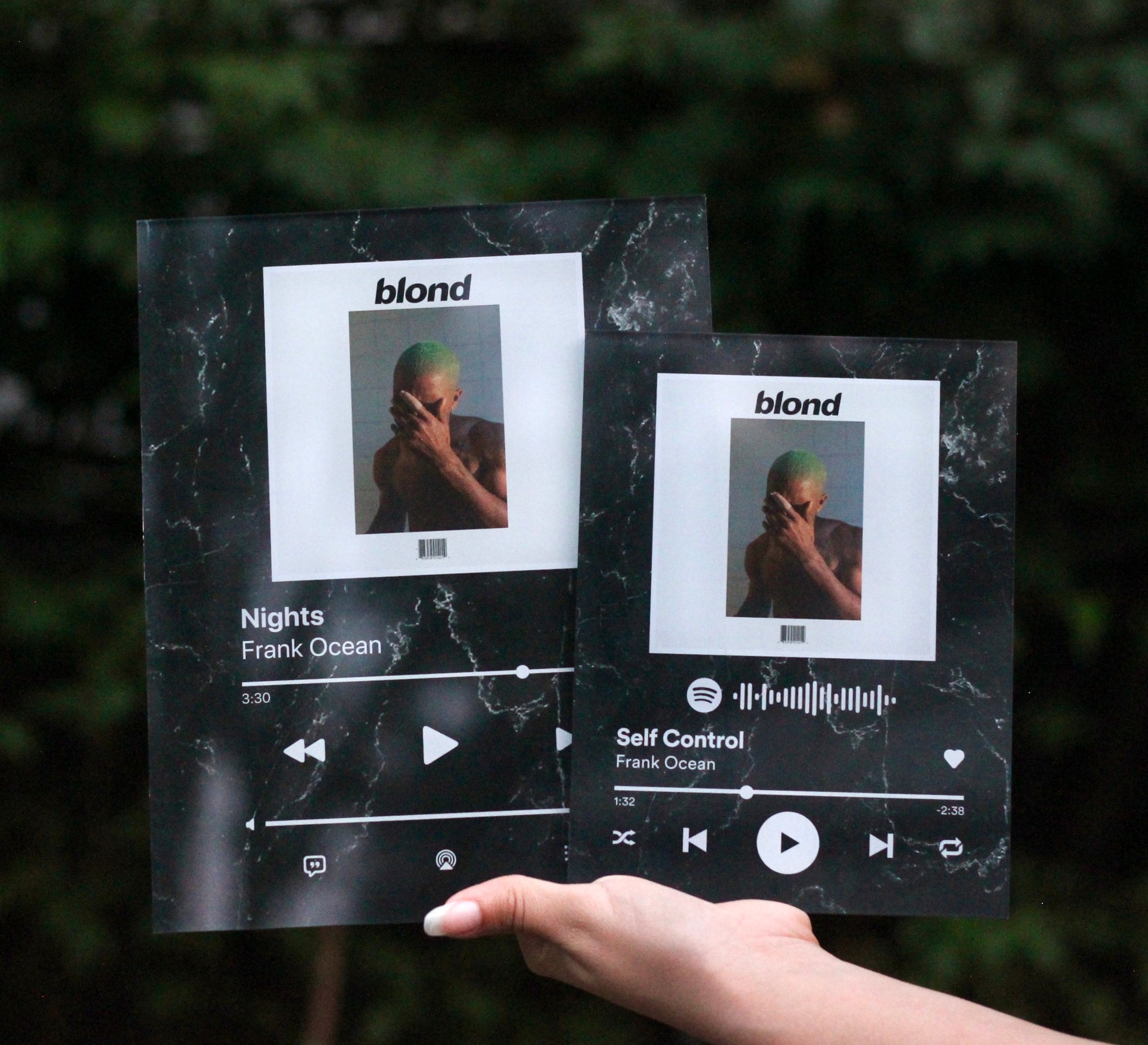 Black Marble Custom Spotify Acrylic Album Cover - SPOTIFY Song (scan + –  Pictical™