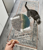 pictical world map plaque you are my world